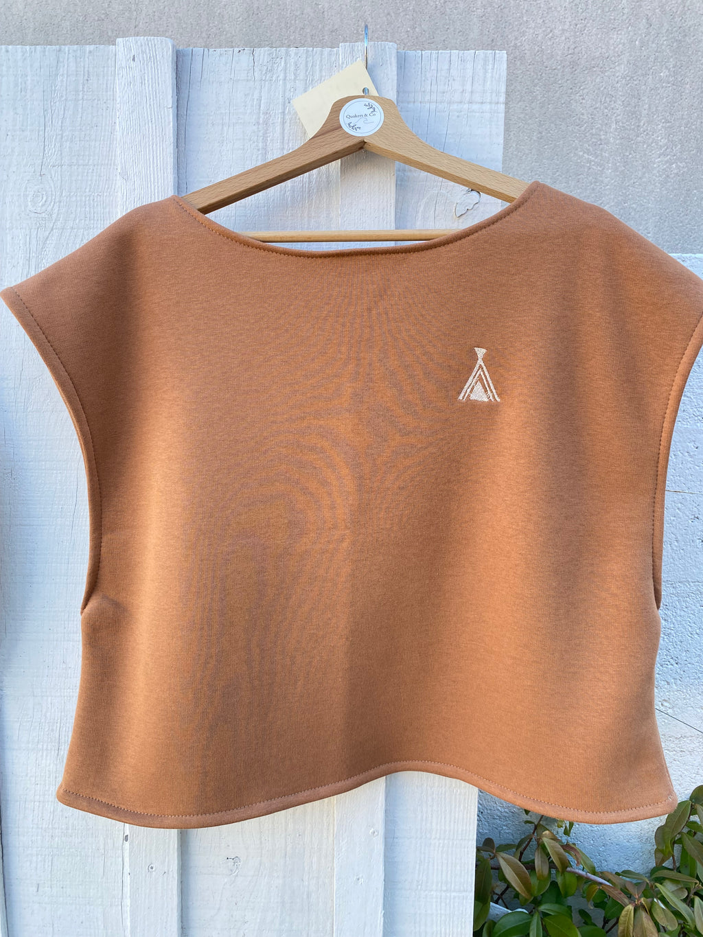 Pull SOFIA - camel, broderie ethnique