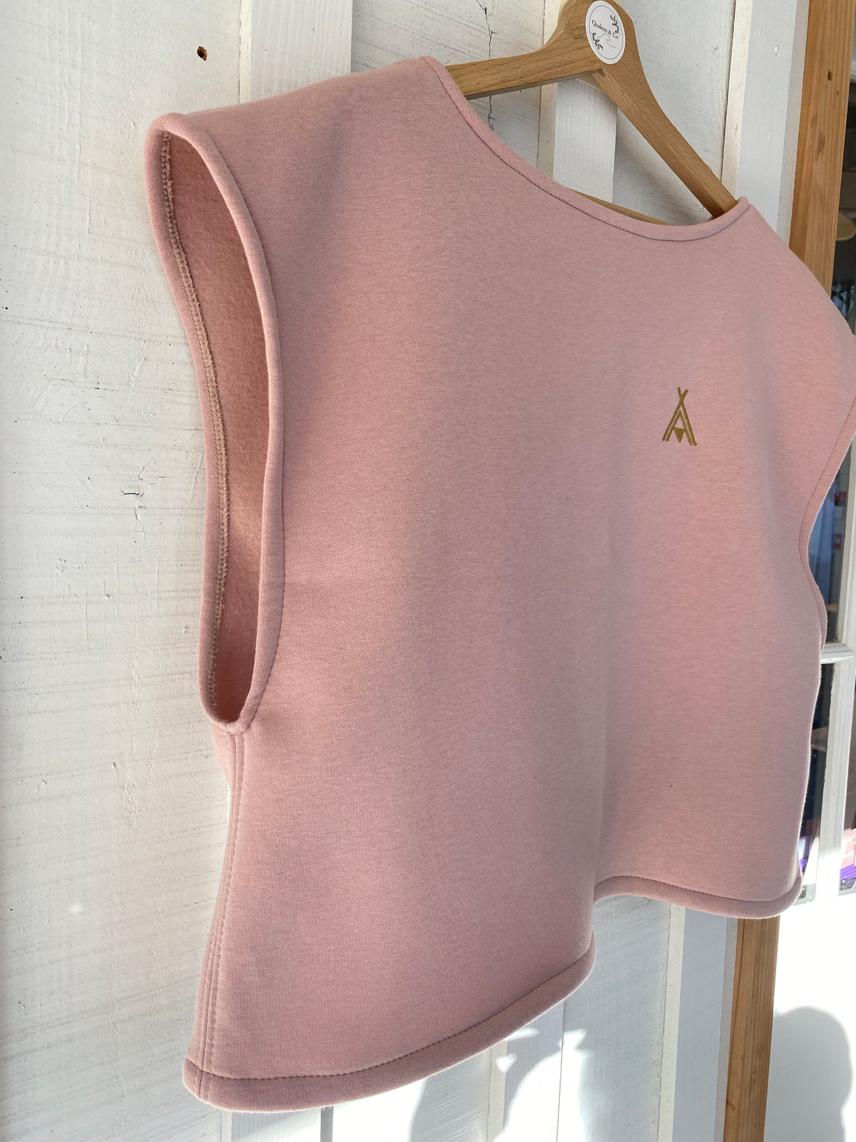 Pull SOFIA - rose, broderie éthnique