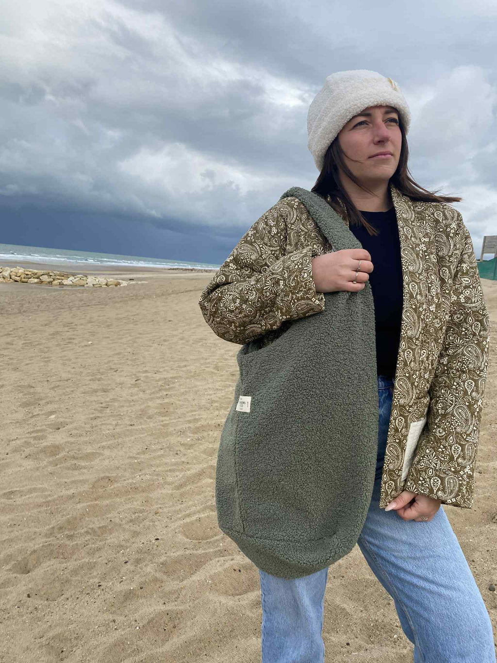 Sac HOBO - kaki - SOLDES