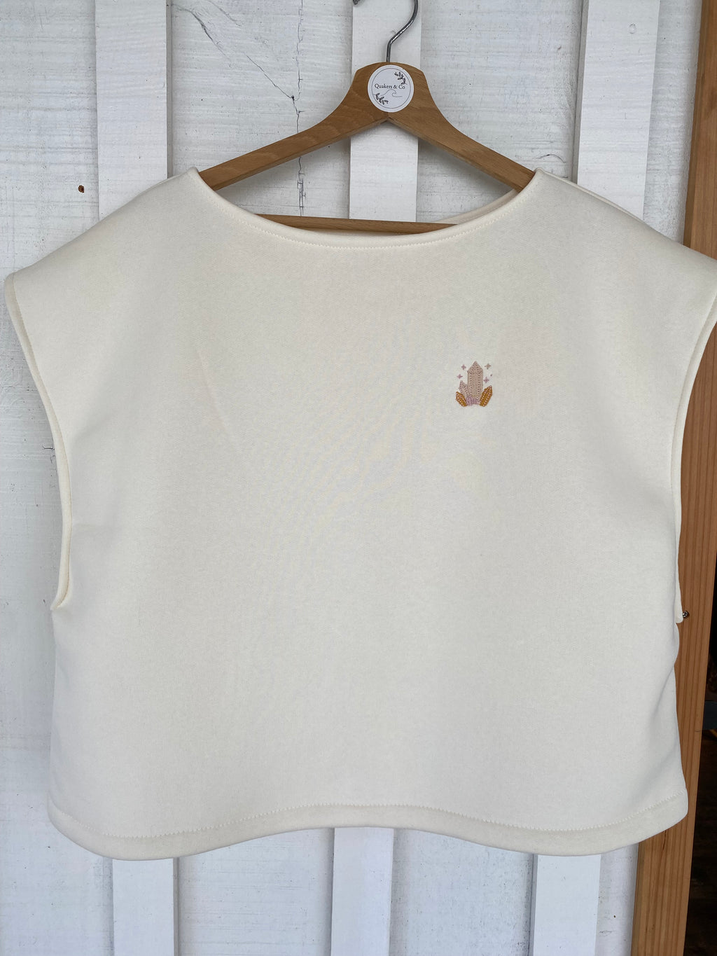 Pull SOFIA - écru, broderie cristaux