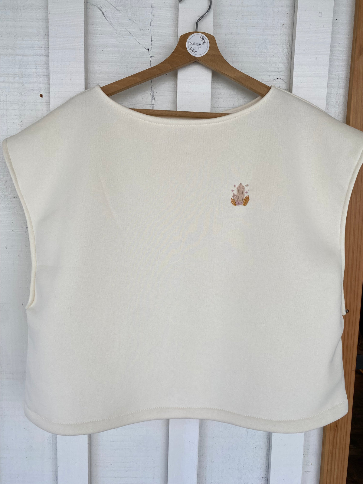 Pull SOFIA - écru, broderie cristaux