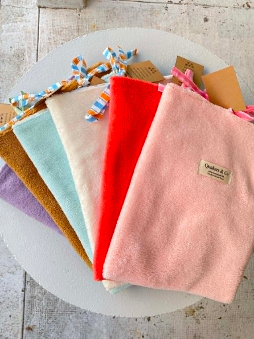 Pochette à livre réversible en éponge de bambou & coton