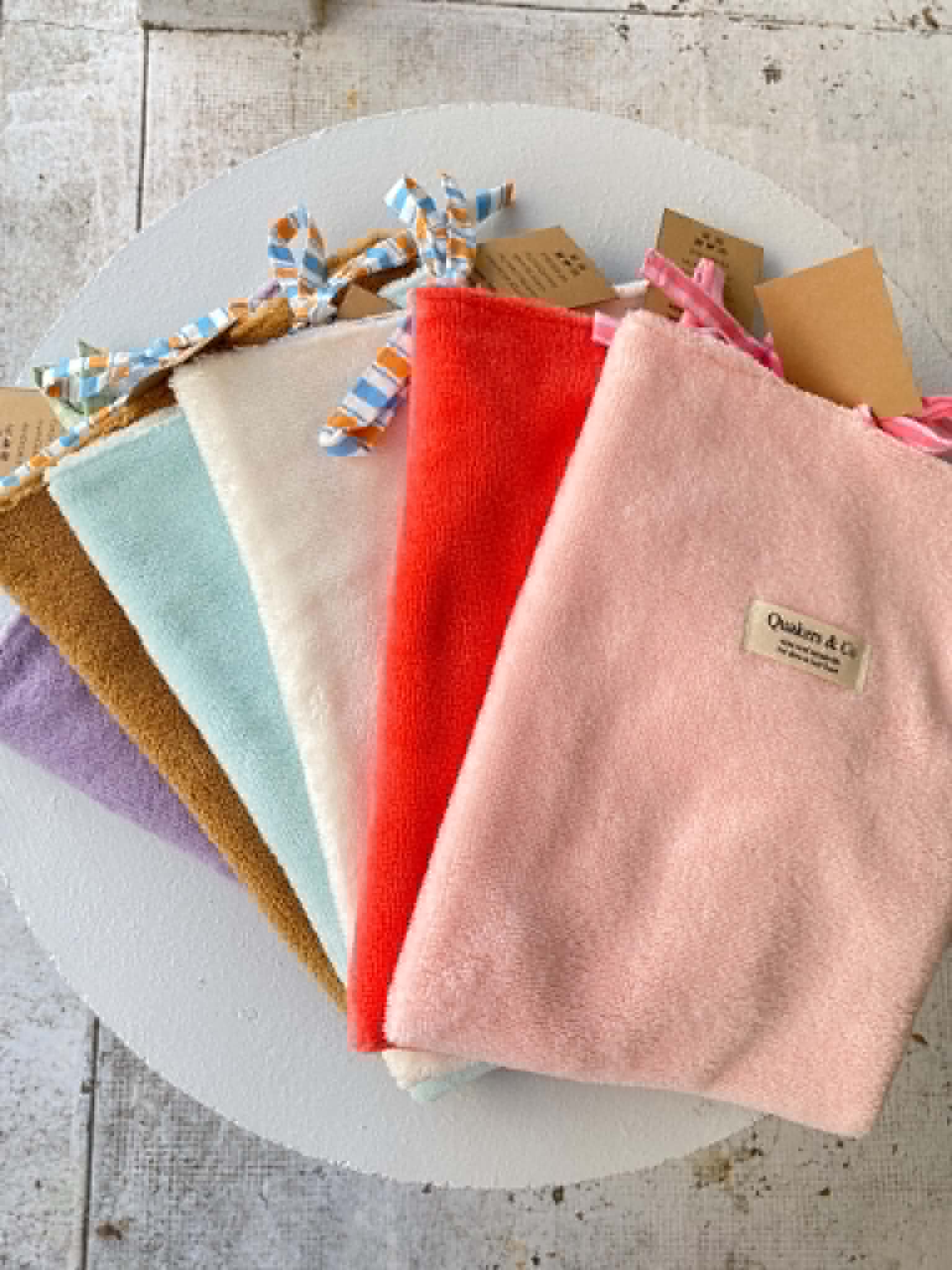 Pochette à livre réversible en éponge de bambou & coton