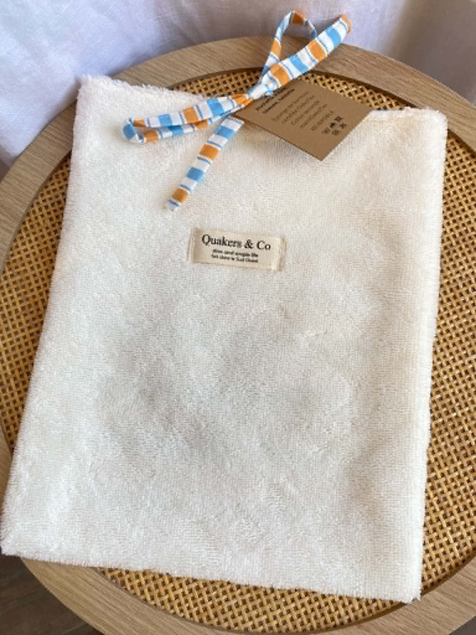 Pochette à livre réversible en éponge de bambou & coton