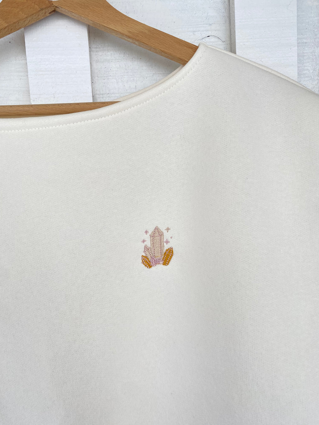Pull SOFIA - écru, broderie cristaux