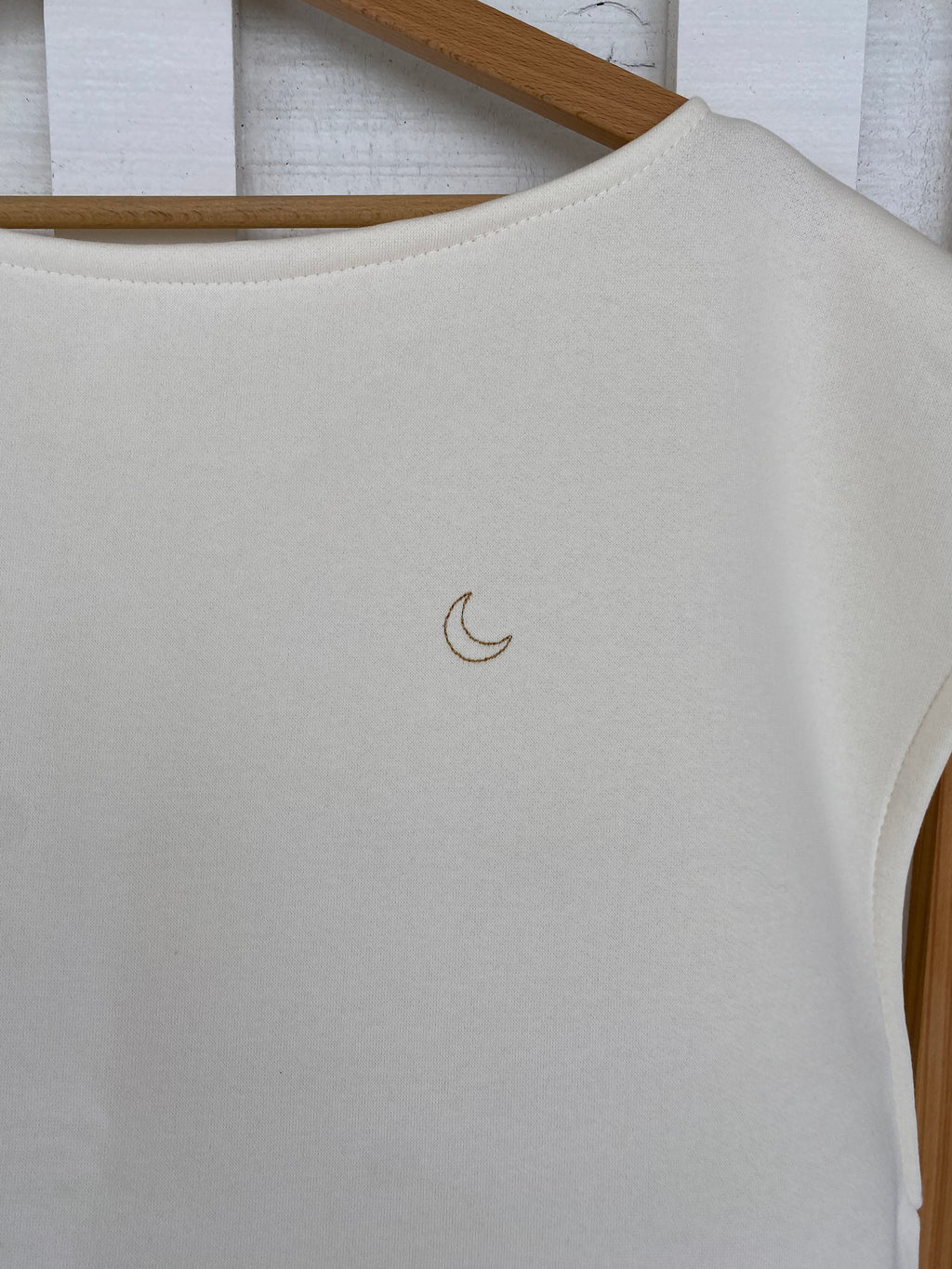 Pull SOFIA - écru, broderie lune