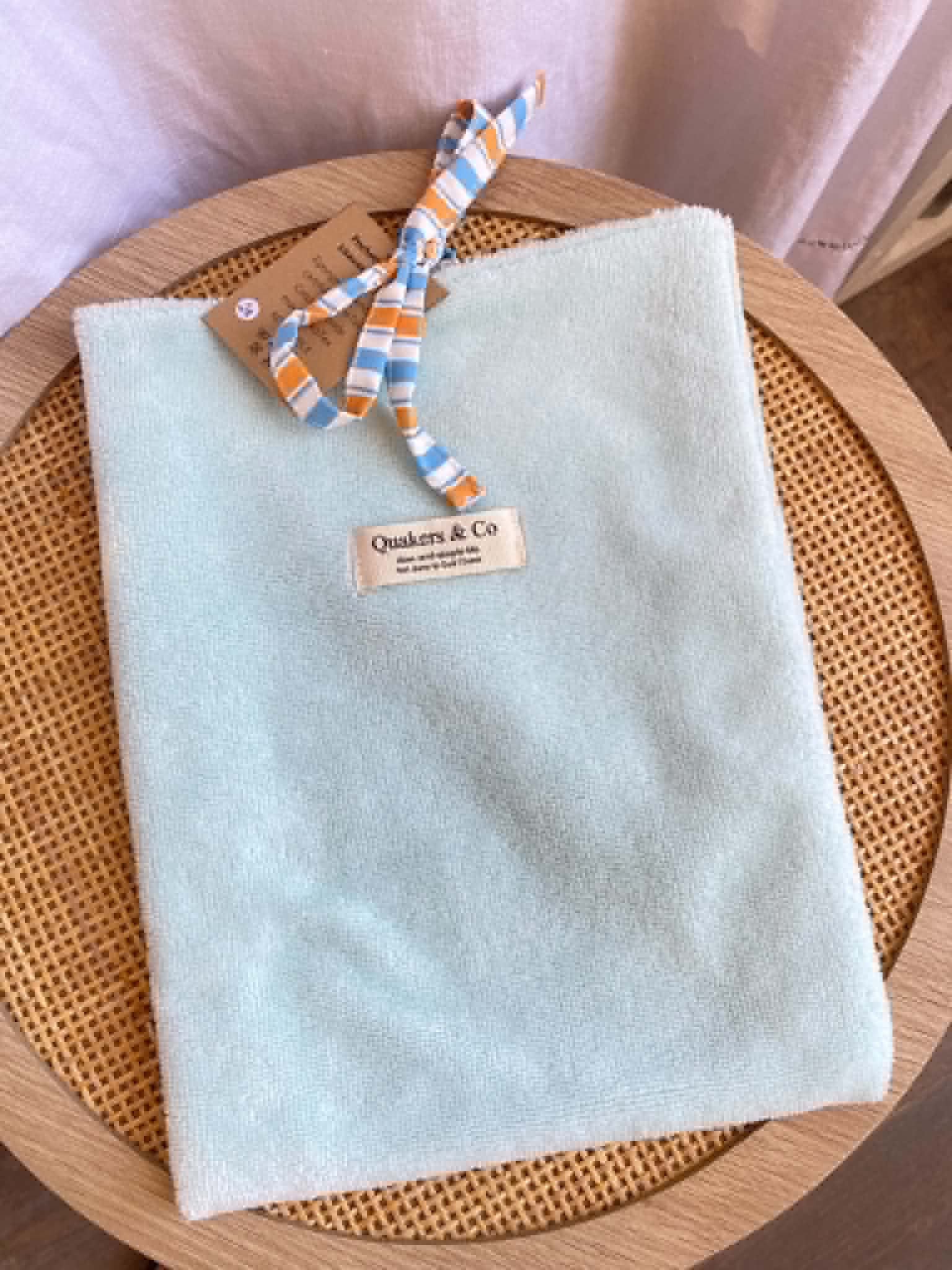 Pochette à livre réversible en éponge de bambou & coton