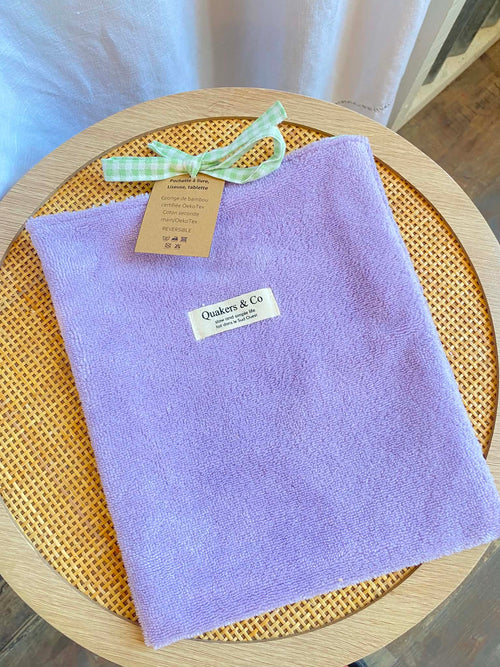Pochette à livre réversible en éponge de bambou & coton